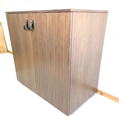 Custom American black walnut cabinet